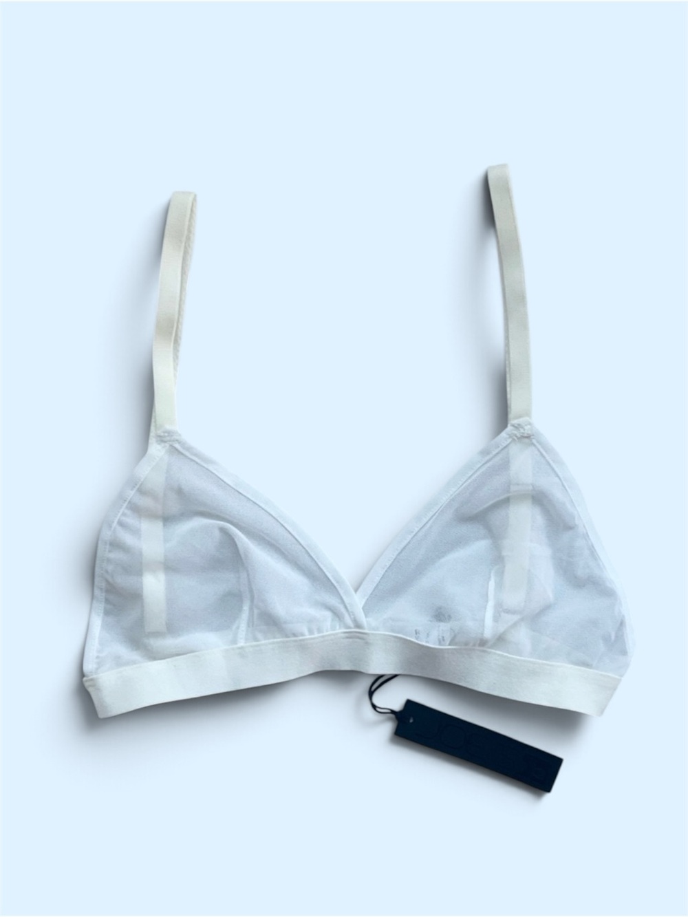 JOE’S Jeans Sheer Mesh Triangle Bralette Ecru XS/S NWT
